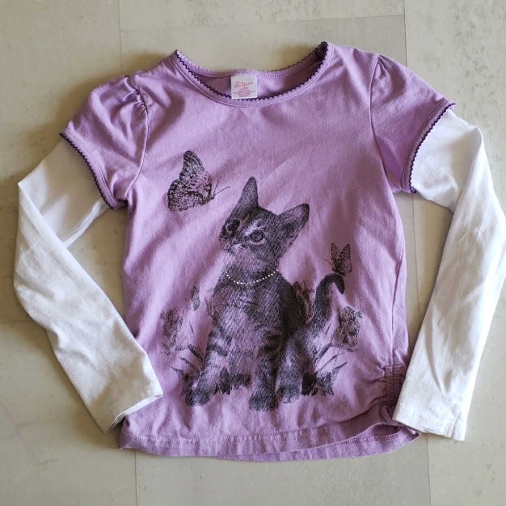 Girls kitty image shirt